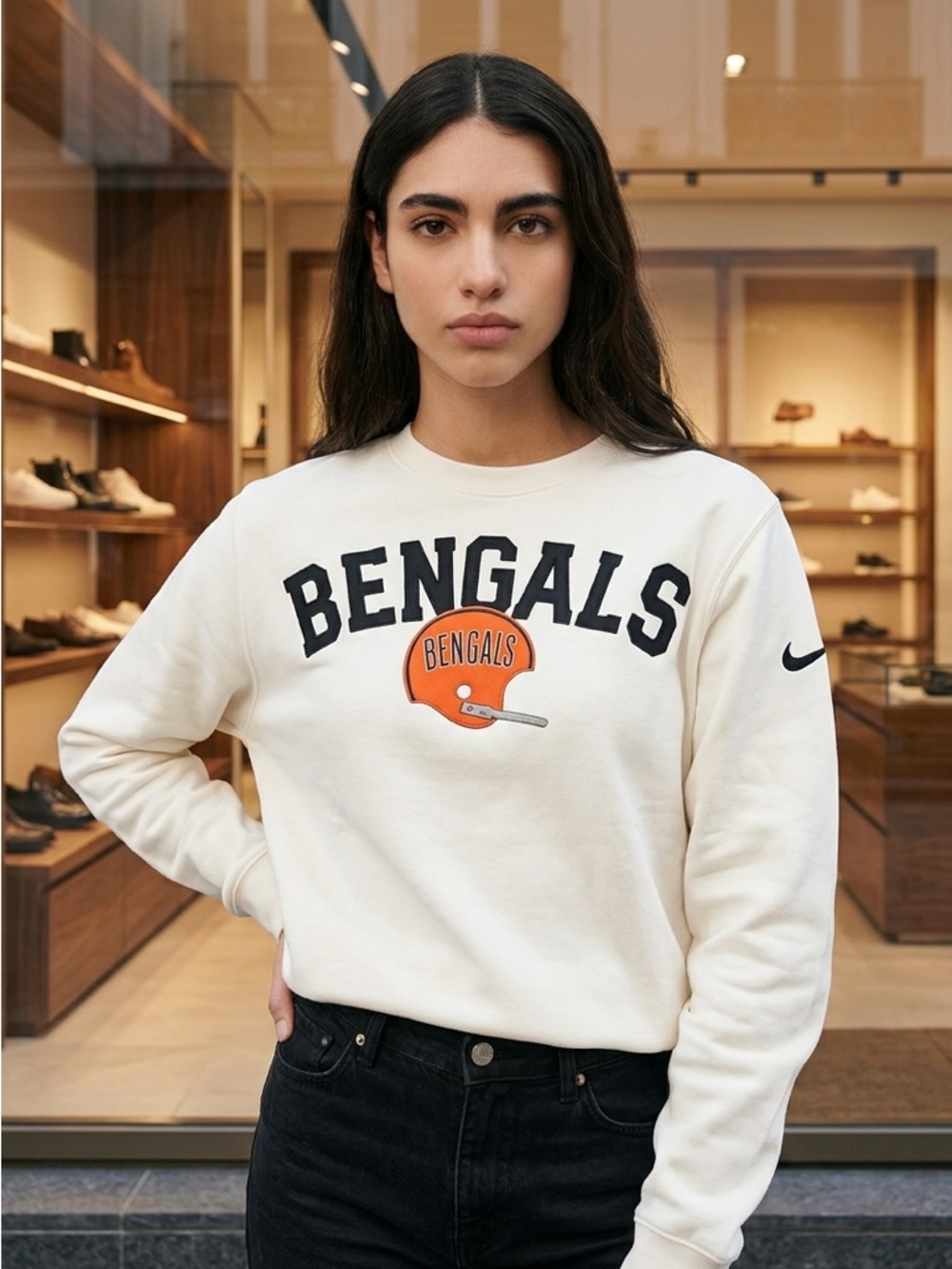 Nike Cincinnati Bengals Football Crewneck Sweatshirt